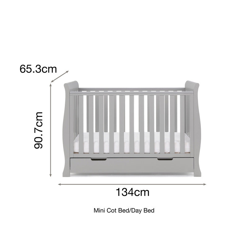 Stamford Mini Cot Bed - Warm Grey