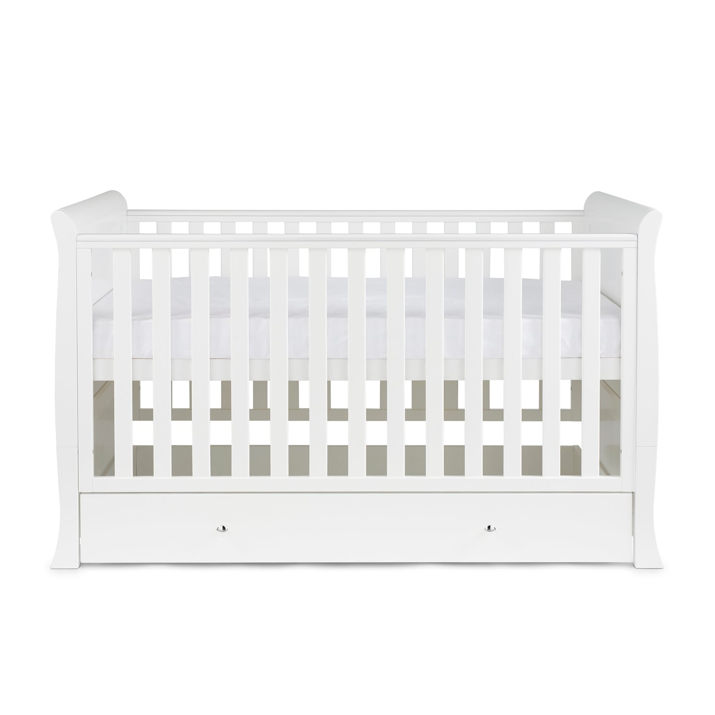 Ickle Bubba - Snowdon Classic Cot Bed and Fibre Mattress - White
