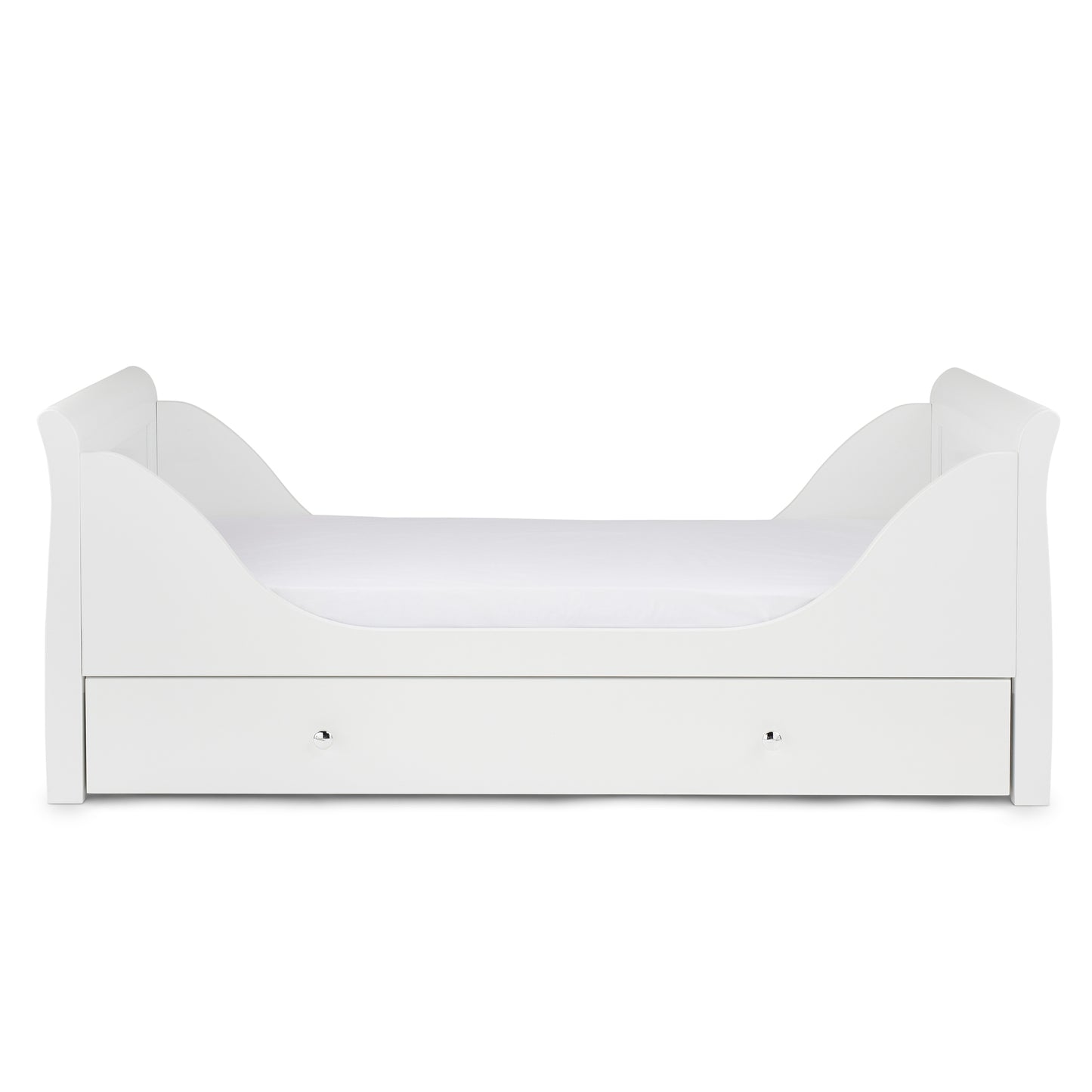 Ickle Bubba - Snowdon Classic Cot Bed and Fibre Mattress - White