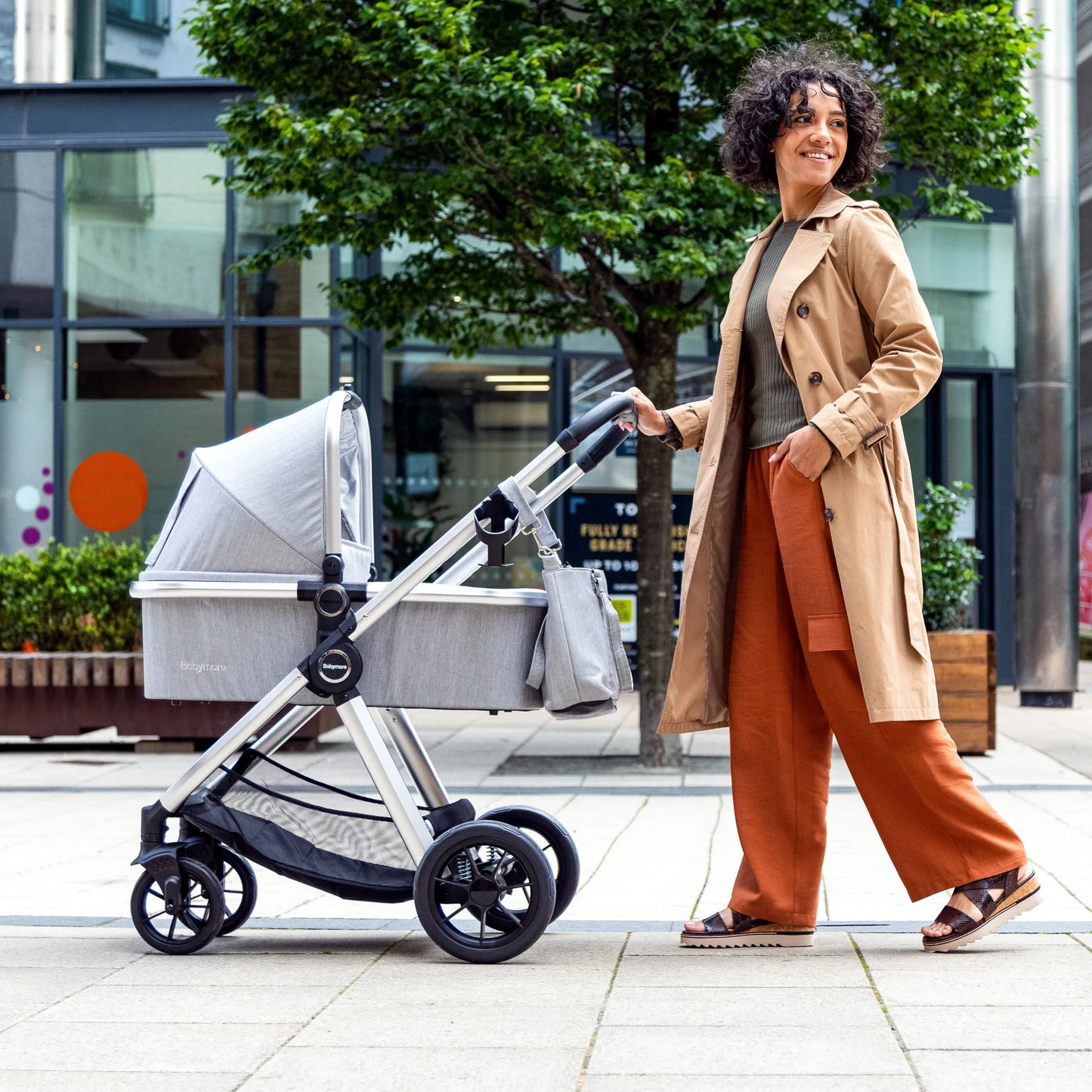 Babymore MeMore V2 Pram Pushchair - Silver Grey