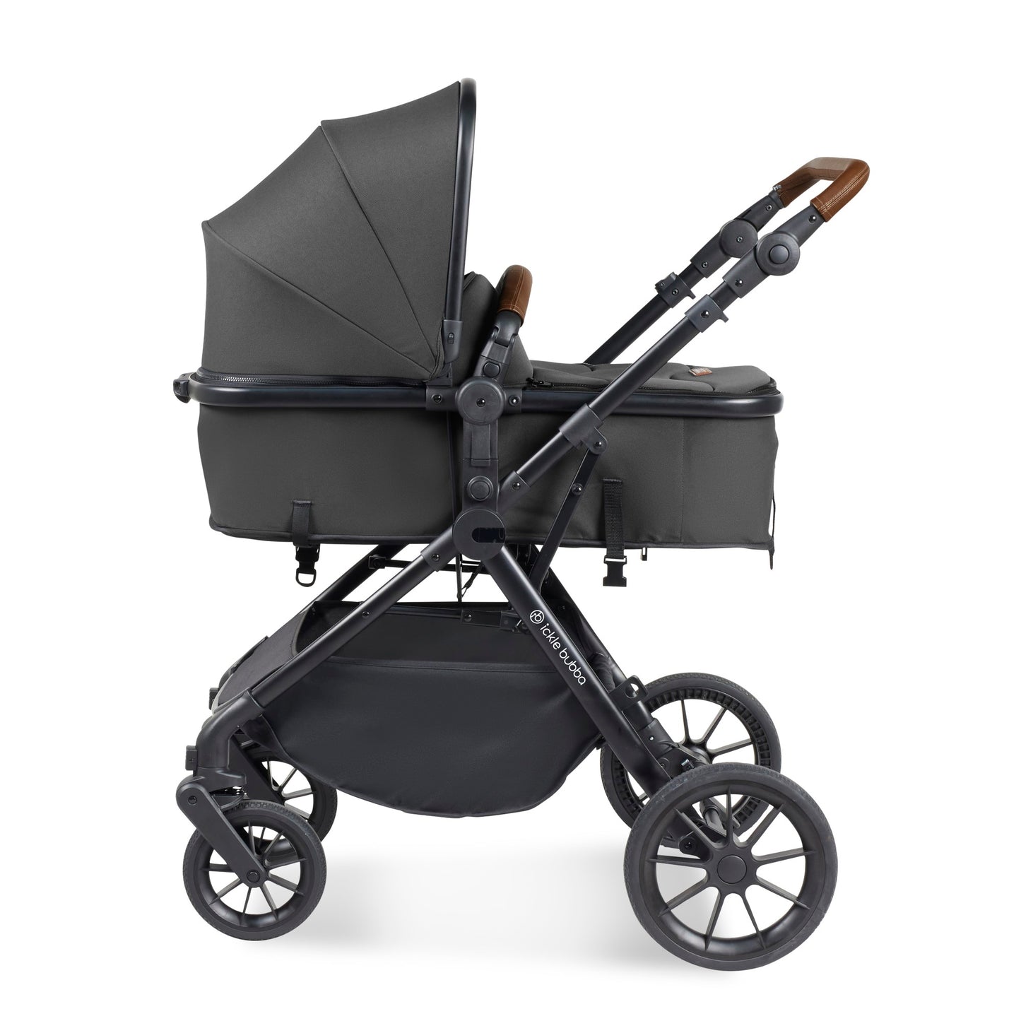 Ickle Bubba - COSMO 3 IN 1 TS, i-SIZE & ISOFIX BASE - BLACK / GRAPHITE GREY / TAN