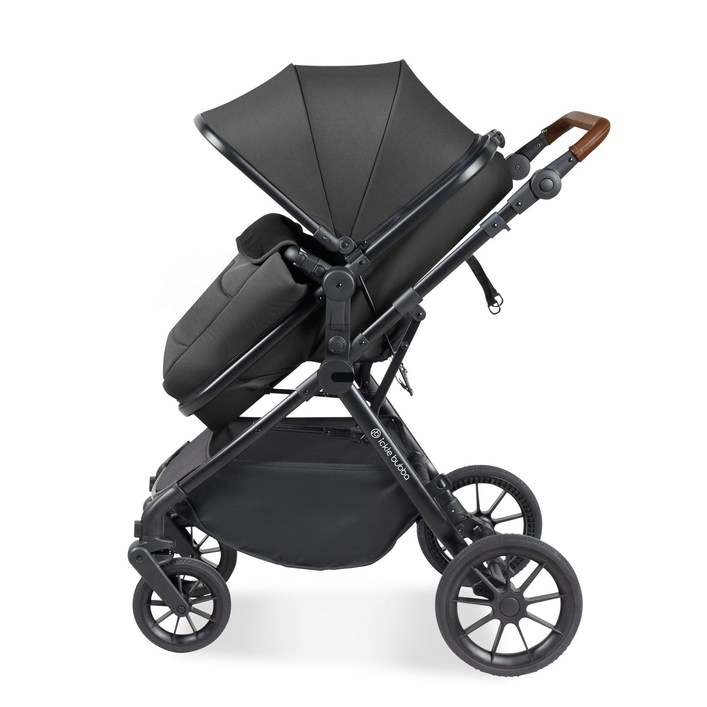 Ickle Bubba - COSMO 3 IN 1 TS, i-SIZE & ISOFIX BASE - BLACK / GRAPHITE GREY / TAN