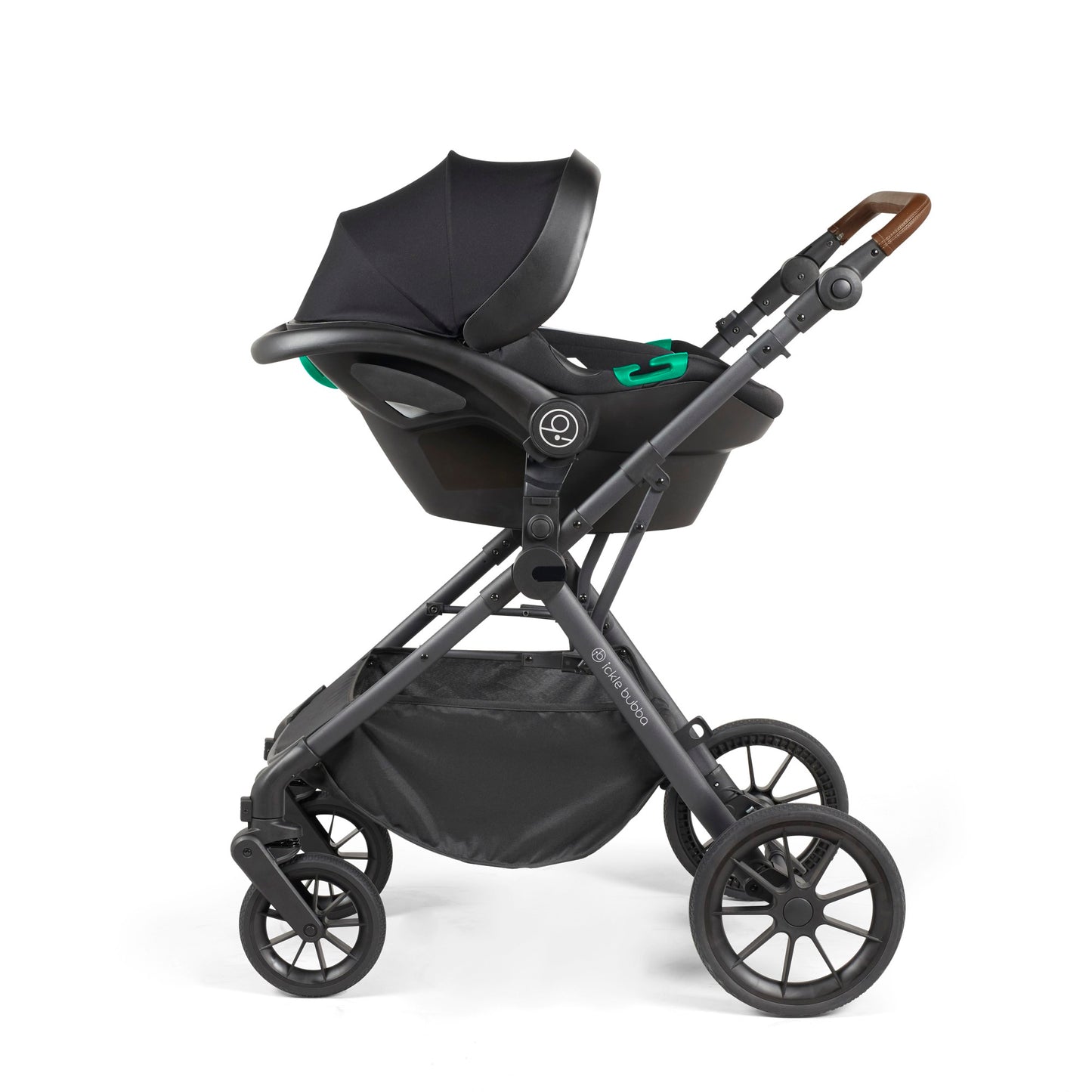 Ickle Bubba - COSMO 3 IN 1 TS, i-SIZE & ISOFIX BASE - BLACK / GRAPHITE GREY / TAN