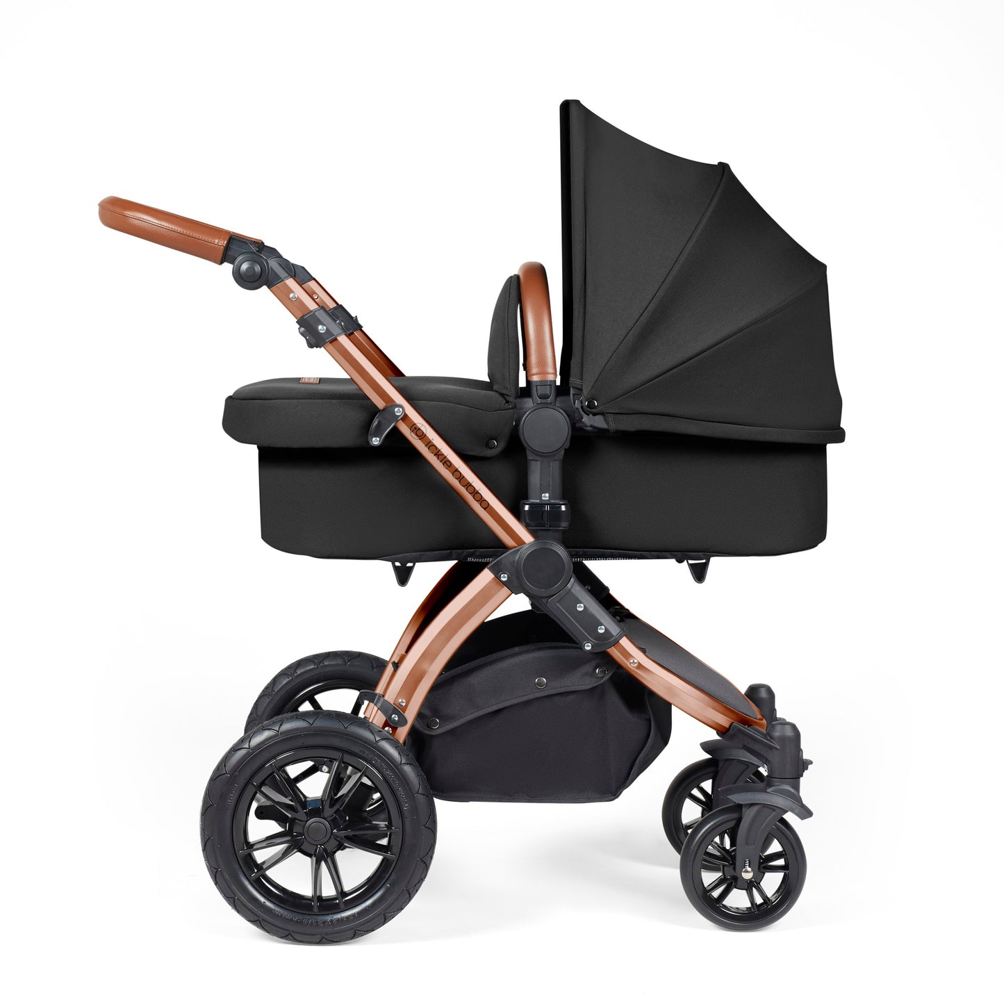 Ickle Bubba - STOMP LUXE AIO, i-SIZE & ISOFIX BASE - BRONZE / MIDNIGHT / TAN