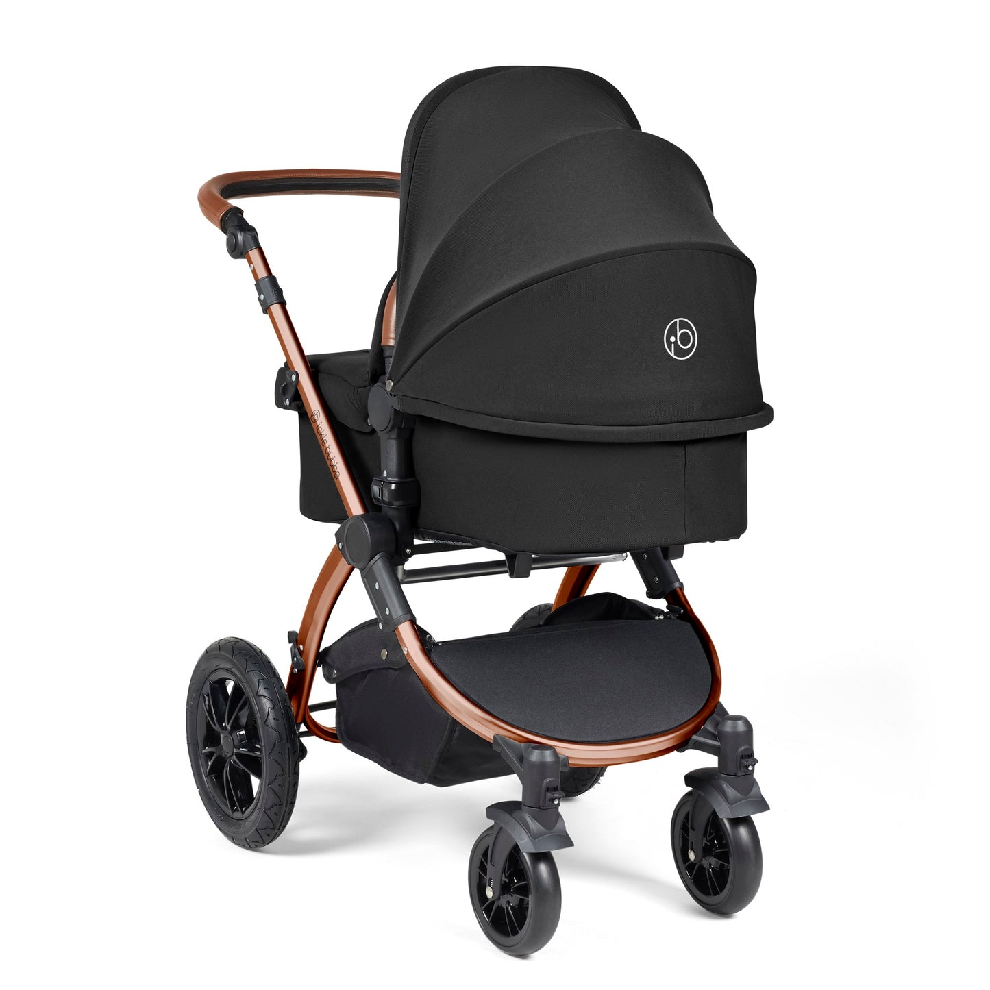 Ickle Bubba - STOMP LUXE AIO, i-SIZE & ISOFIX BASE - BRONZE / MIDNIGHT / TAN