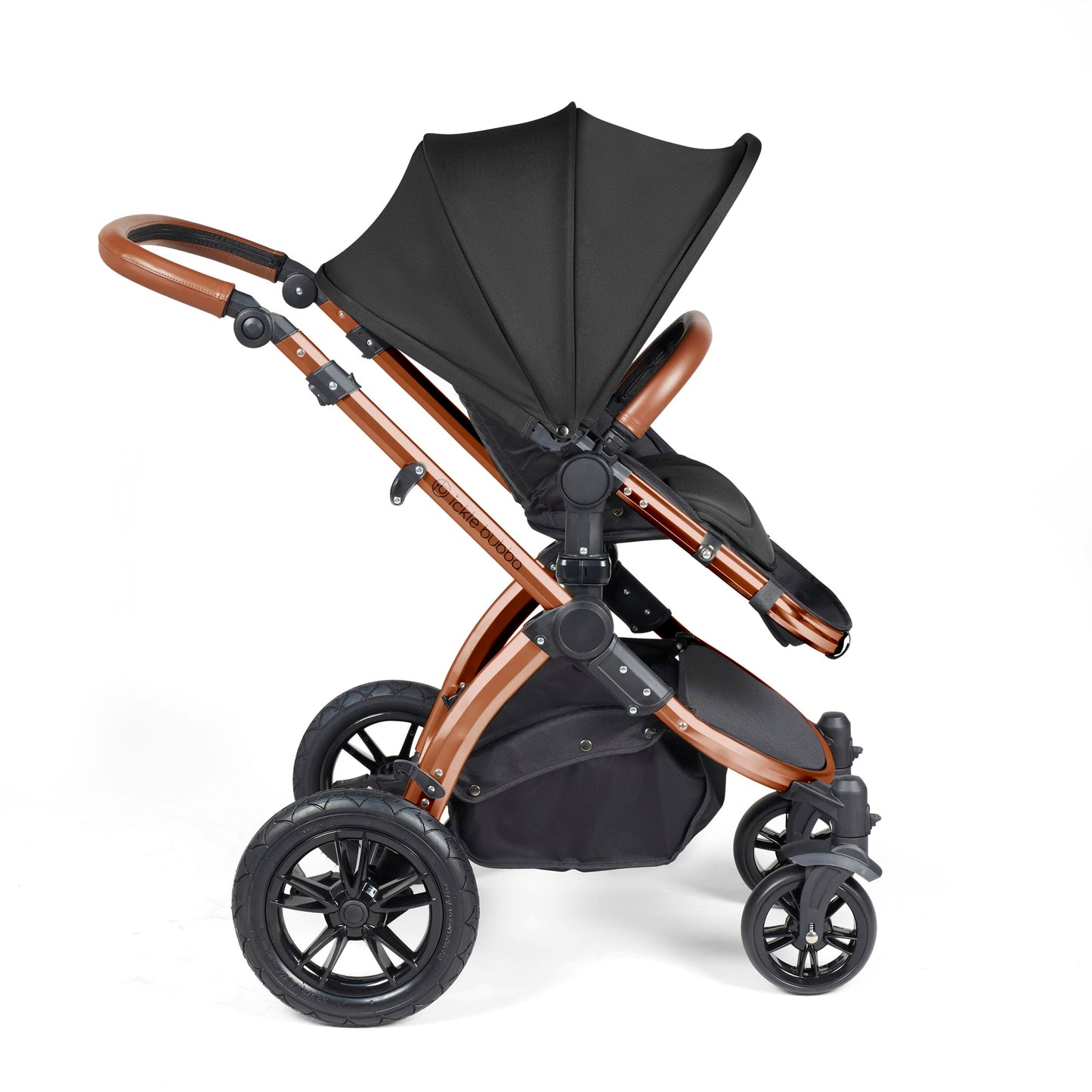 Ickle Bubba - STOMP LUXE AIO, i-SIZE & ISOFIX BASE - BRONZE / MIDNIGHT / TAN