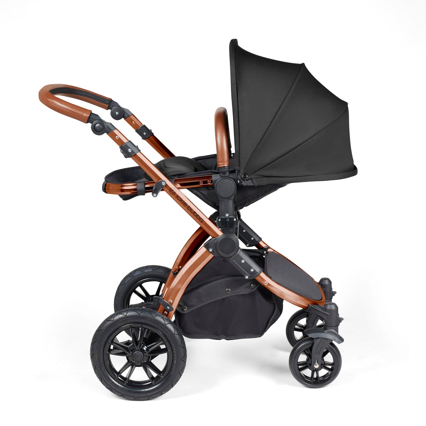 Ickle Bubba - STOMP LUXE AIO, i-SIZE & ISOFIX BASE - BRONZE / MIDNIGHT / TAN