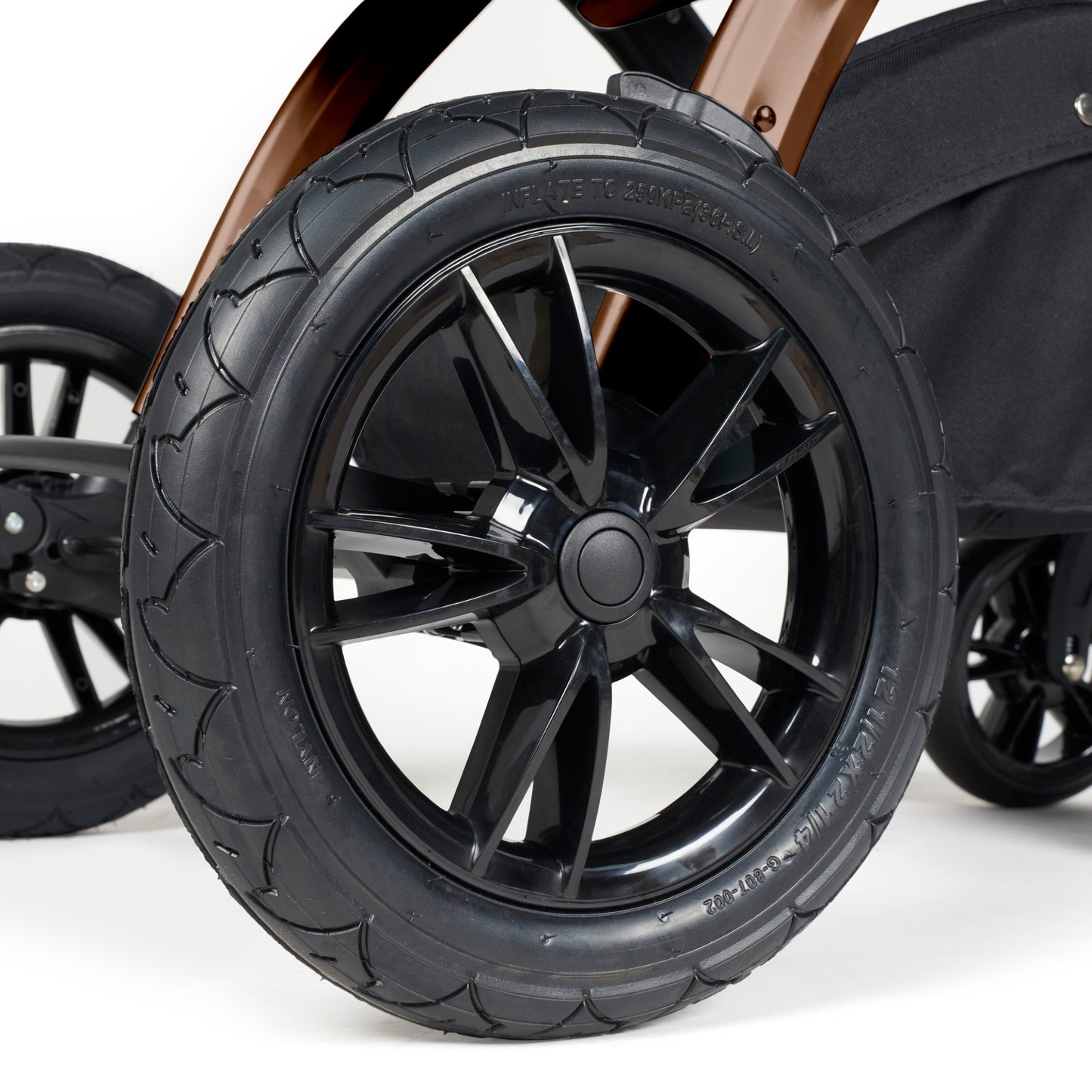 Ickle Bubba - STOMP LUXE AIO, i-SIZE & ISOFIX BASE - BRONZE / MIDNIGHT / TAN