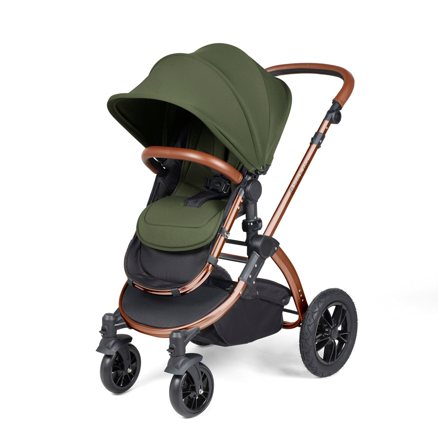 Ickle Bubba - STOMP LUXE AIO, i-SIZE & ISOFIX BASE - BRONZE / WOODLAND / TAN