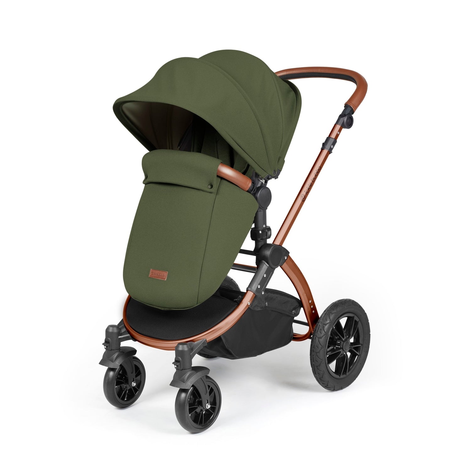 Ickle Bubba - STOMP LUXE AIO, i-SIZE & ISOFIX BASE - BRONZE / WOODLAND / TAN