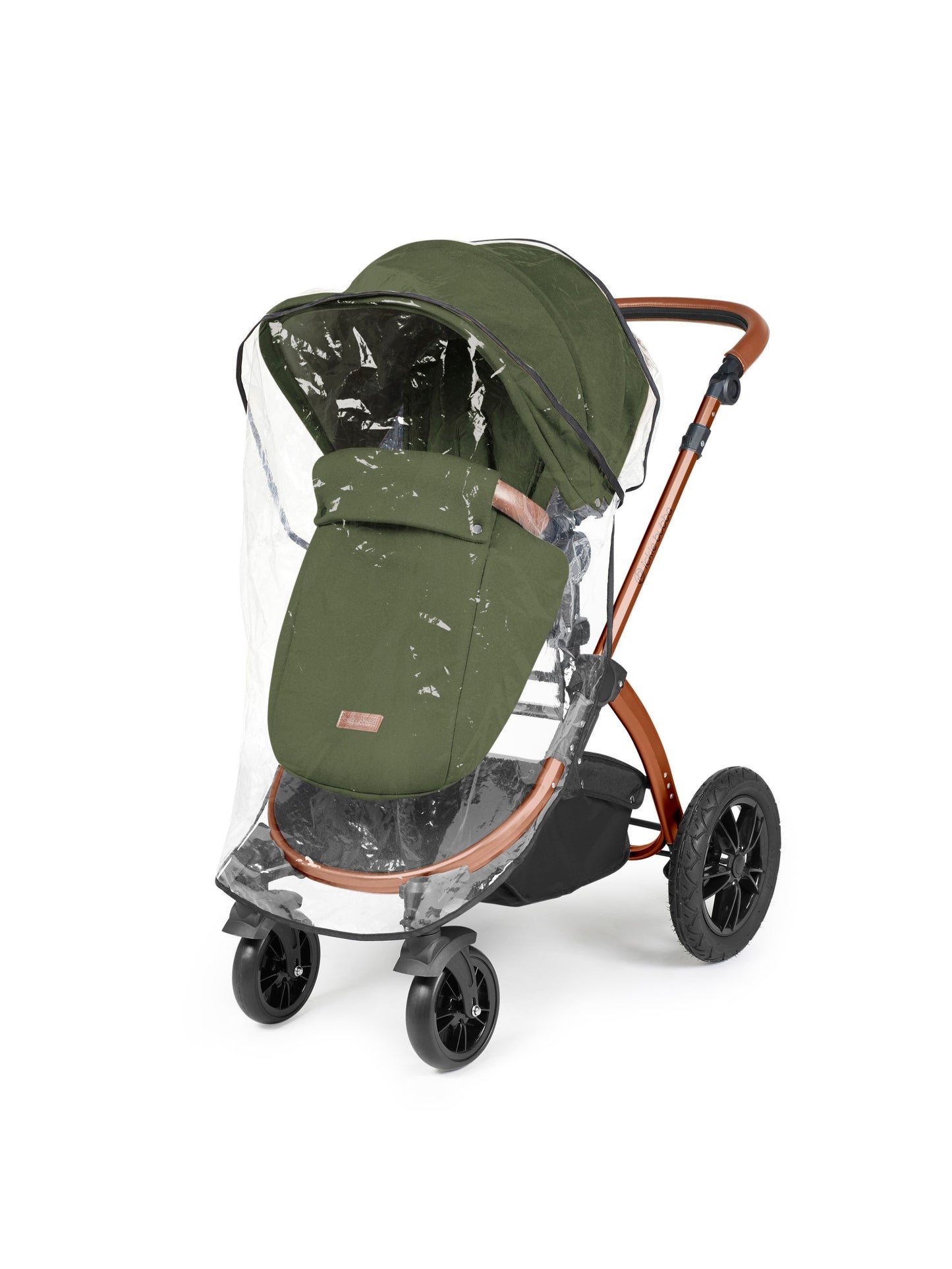 Ickle Bubba - STOMP LUXE AIO, i-SIZE & ISOFIX BASE - BRONZE / WOODLAND / TAN