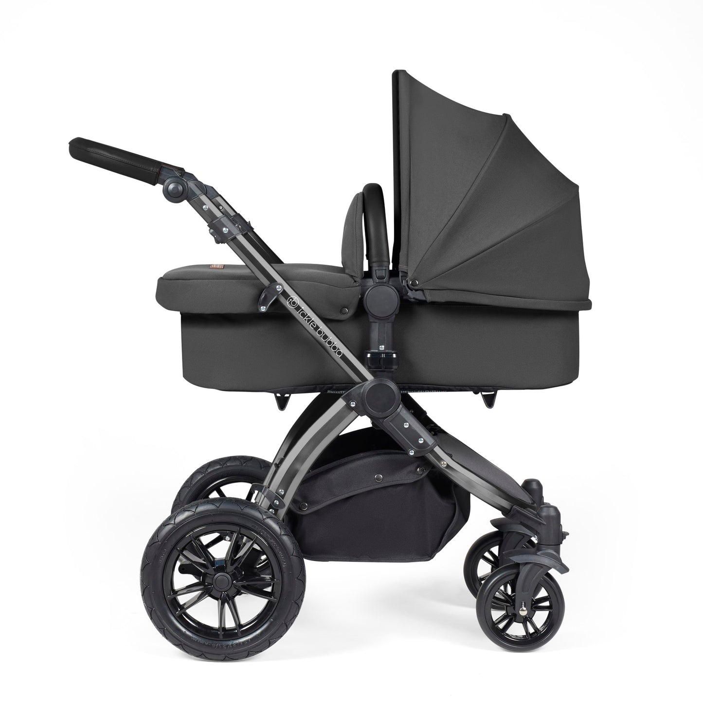 Ickle Bubba - STOMP LUXE AIO, i-SIZE & ISOFIX BASE - BLACK / CHARCOAL GREY / BLACK