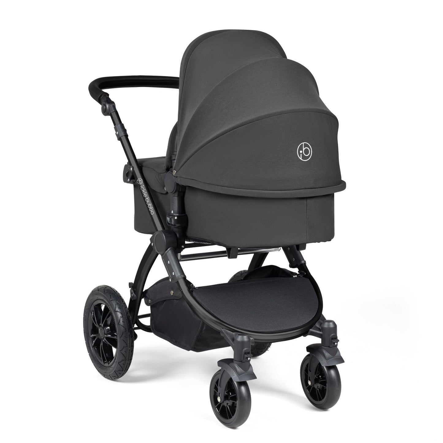 Ickle Bubba - STOMP LUXE AIO, i-SIZE & ISOFIX BASE - BLACK / CHARCOAL GREY / BLACK