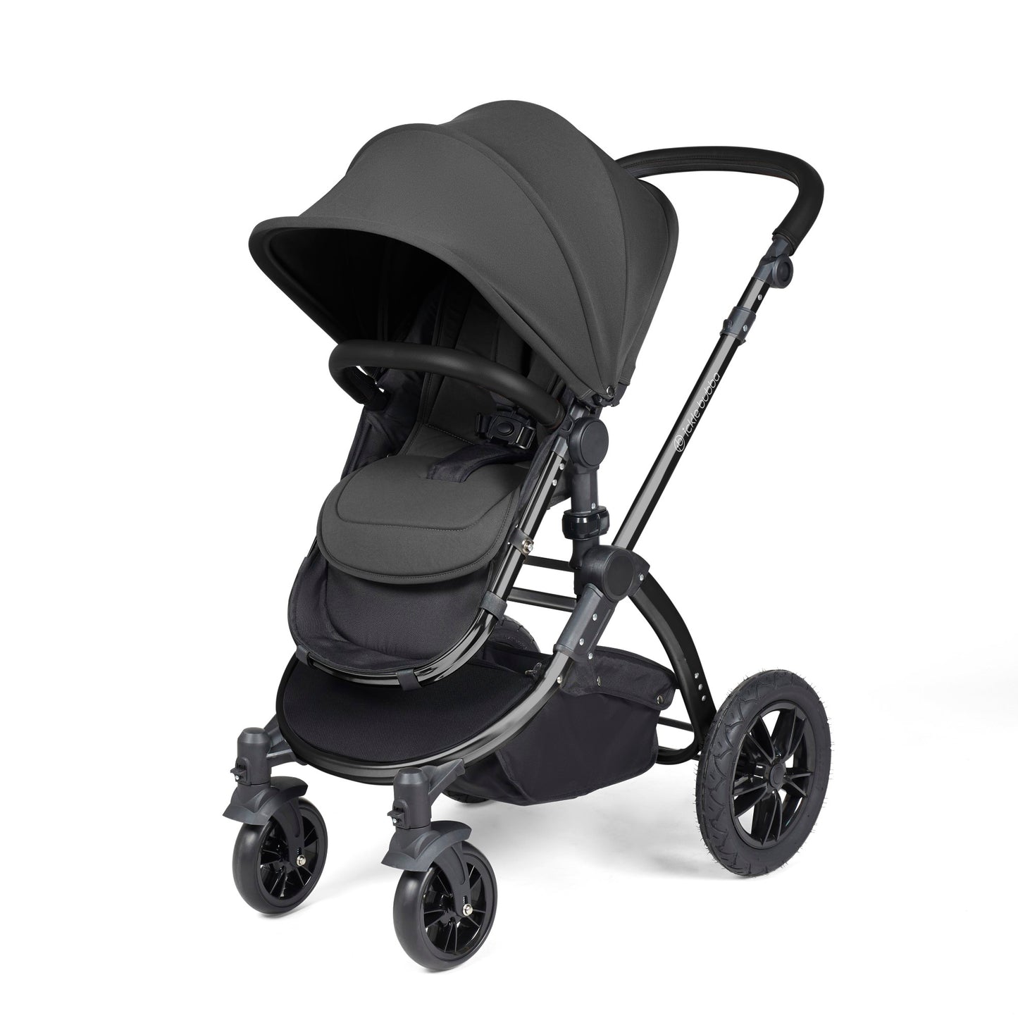 Ickle Bubba - STOMP LUXE AIO, i-SIZE & ISOFIX BASE - BLACK / CHARCOAL GREY / BLACK