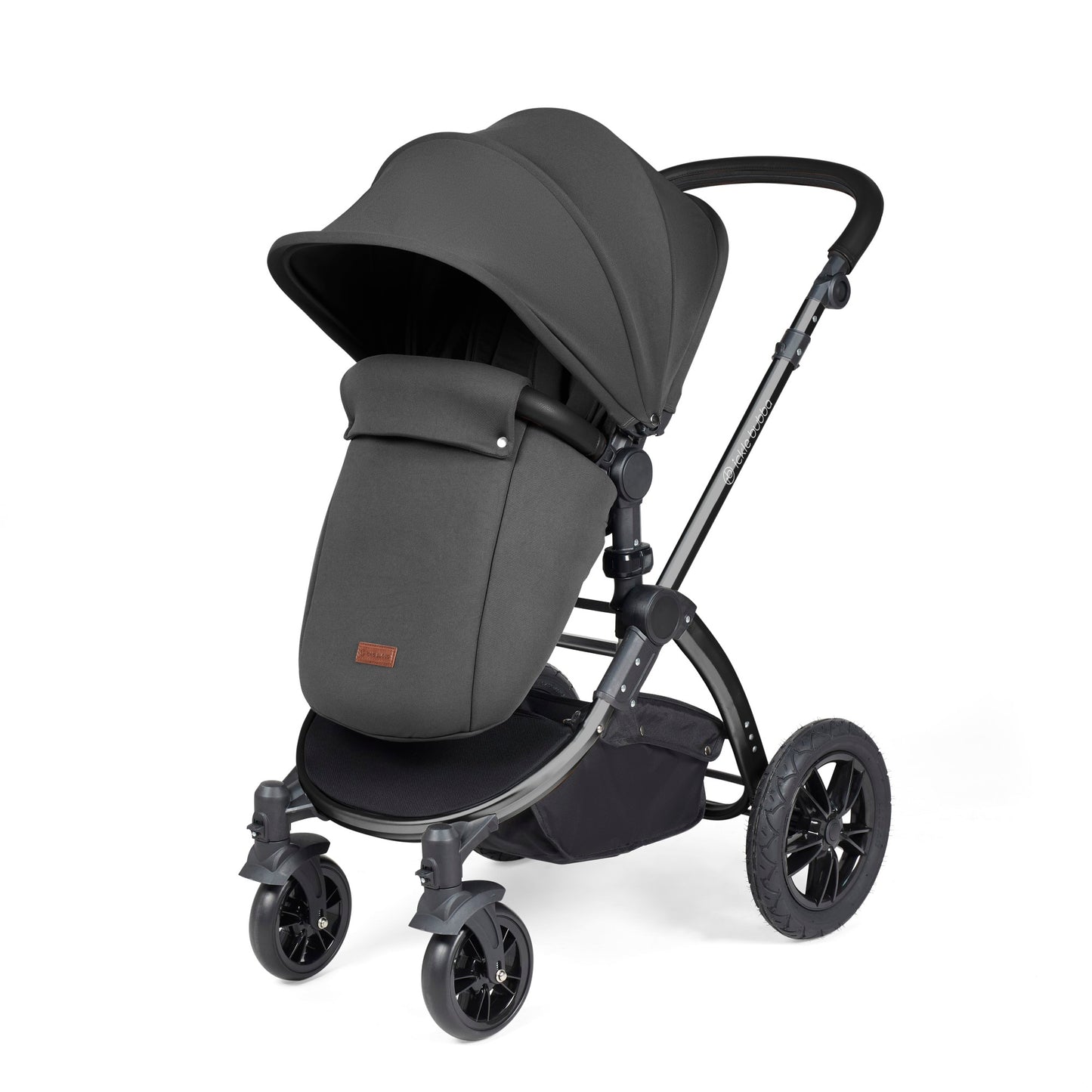 Ickle Bubba - STOMP LUXE AIO, i-SIZE & ISOFIX BASE - BLACK / CHARCOAL GREY / BLACK