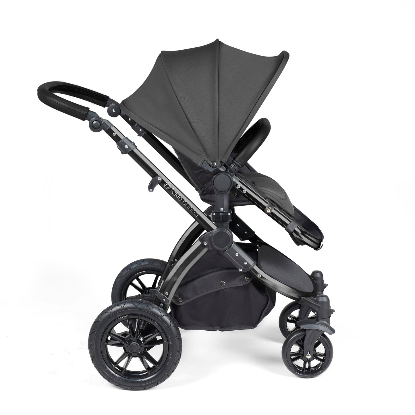 Ickle Bubba - STOMP LUXE AIO, i-SIZE & ISOFIX BASE - BLACK / CHARCOAL GREY / BLACK