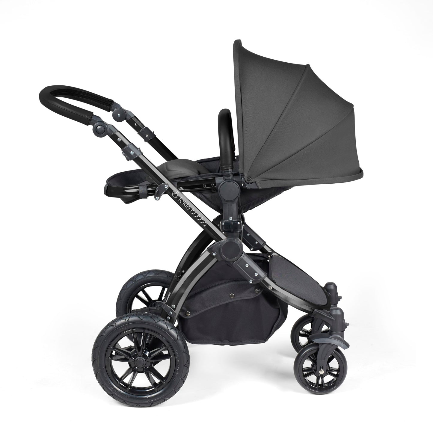 Ickle Bubba - STOMP LUXE AIO, i-SIZE & ISOFIX BASE - BLACK / CHARCOAL GREY / BLACK