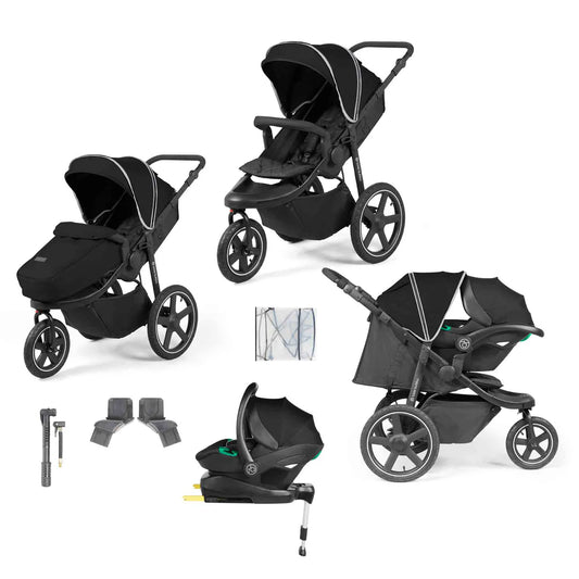 Ickle Bubba - VENUS MAX JOGGER TS, i-SIZE & BASE - BLACK / SPACE GREY / BLACK