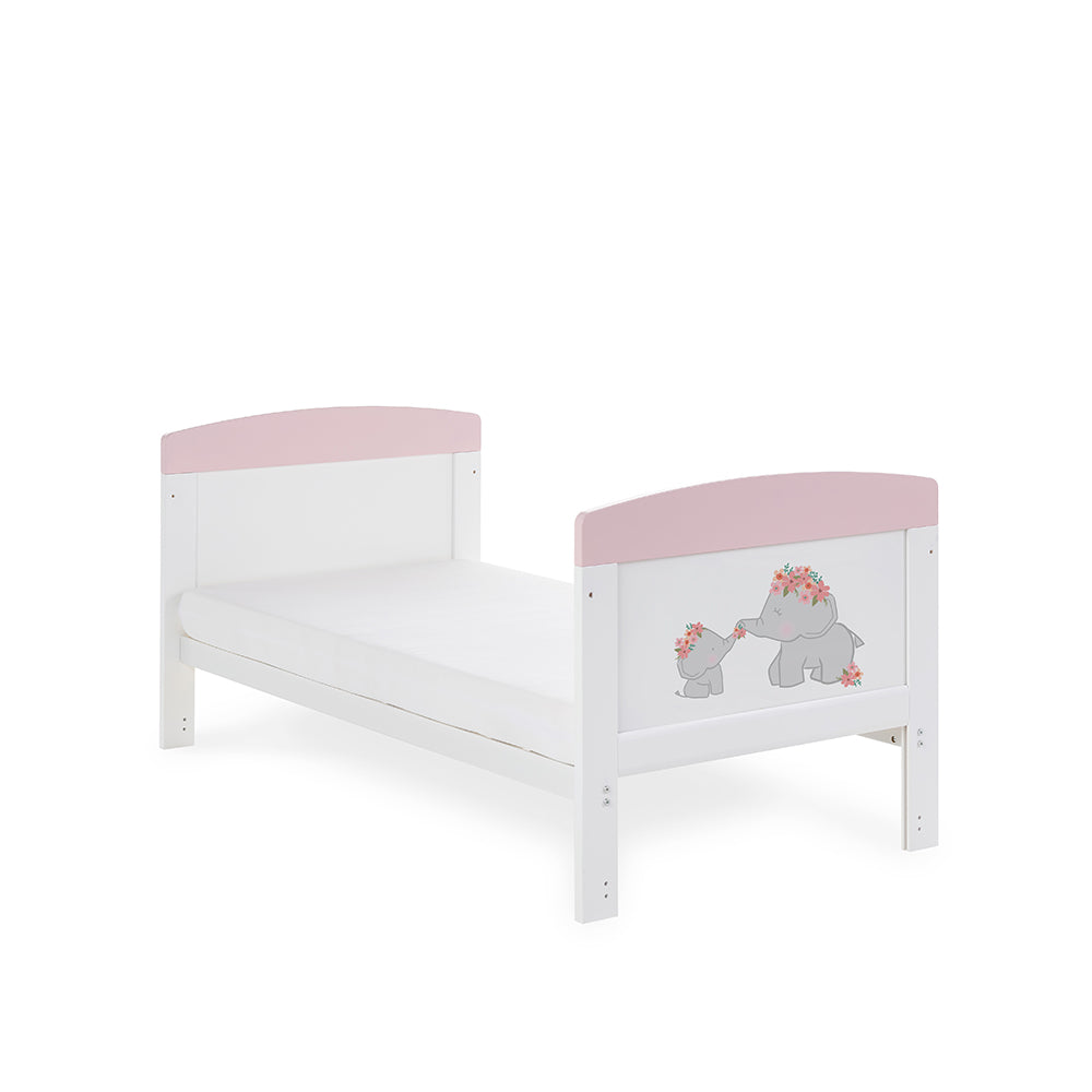 Grace Inspire Cot Bed - Me & Mini Me Elephants Pink