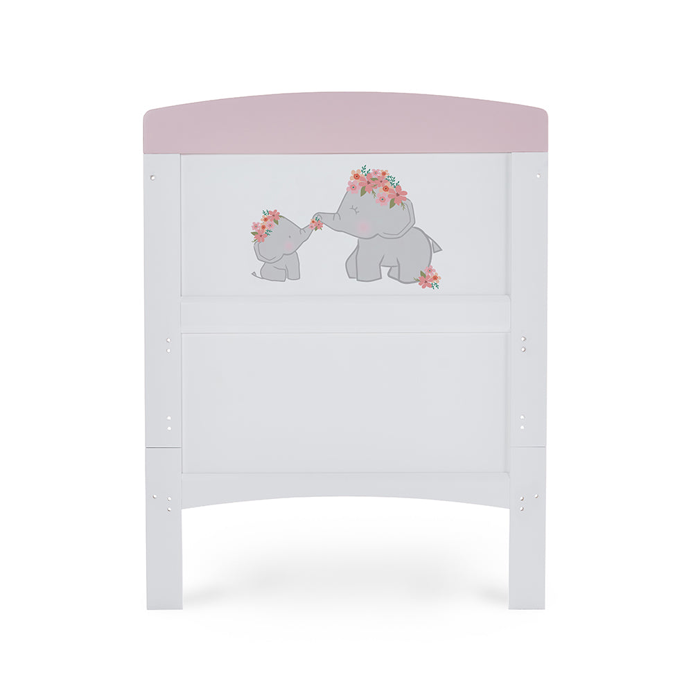 Grace Inspire Cot Bed - Me & Mini Me Elephants Pink