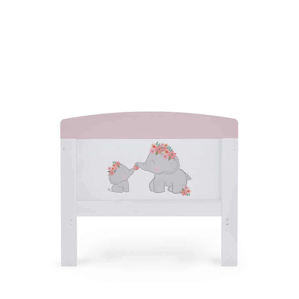 Grace Inspire Cot Bed - Me & Mini Me Elephants Pink