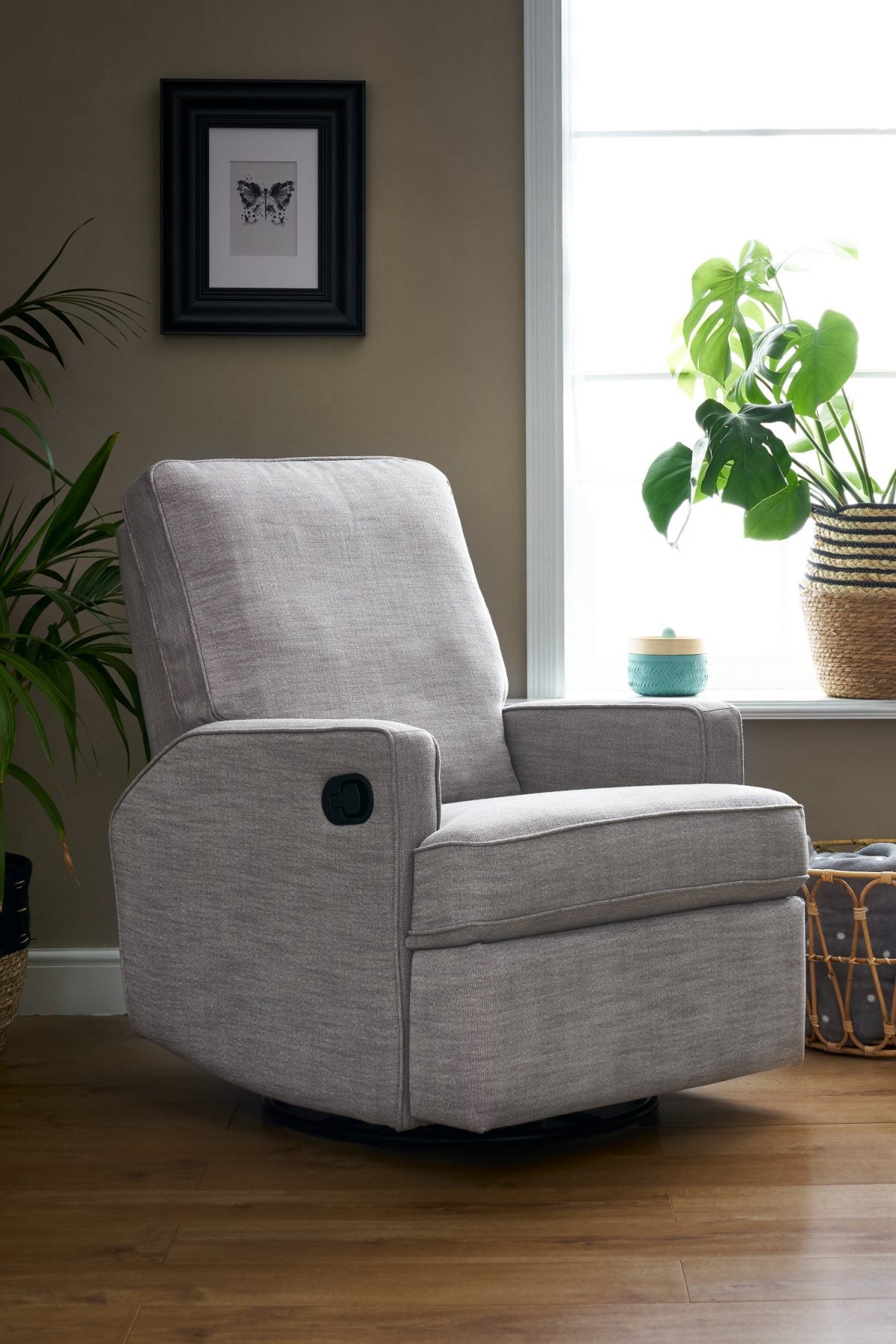 Madison Swivel Glider Recliner Chair - Pebble