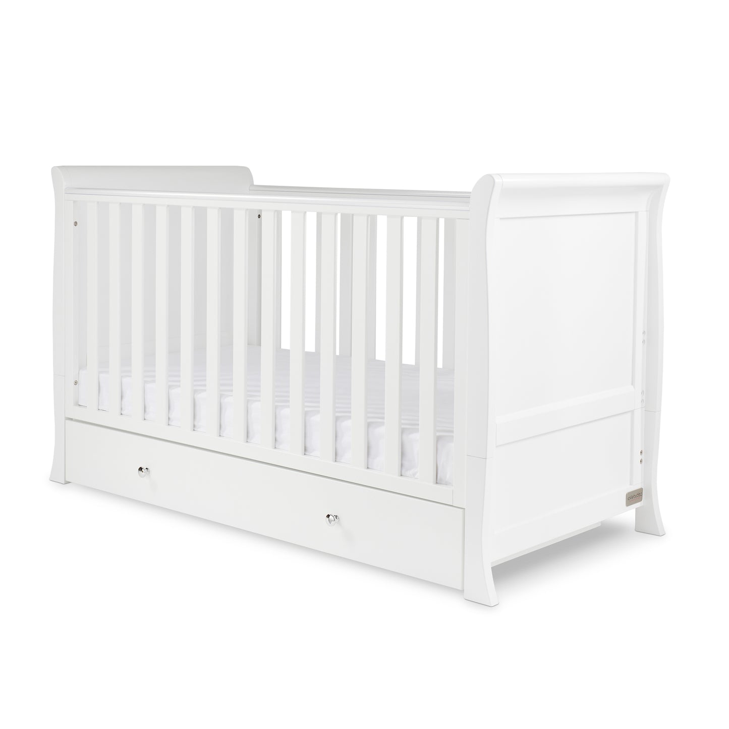 Ickle Bubba - Snowdon Classic Cot Bed and Fibre Mattress  - White