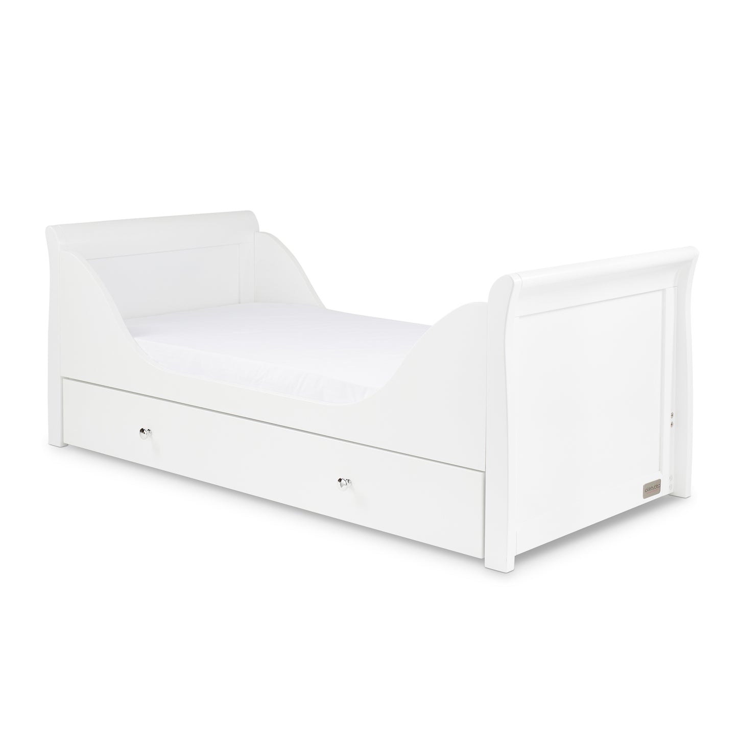 Ickle Bubba - Snowdon Classic Cot Bed and Fibre Mattress  - White