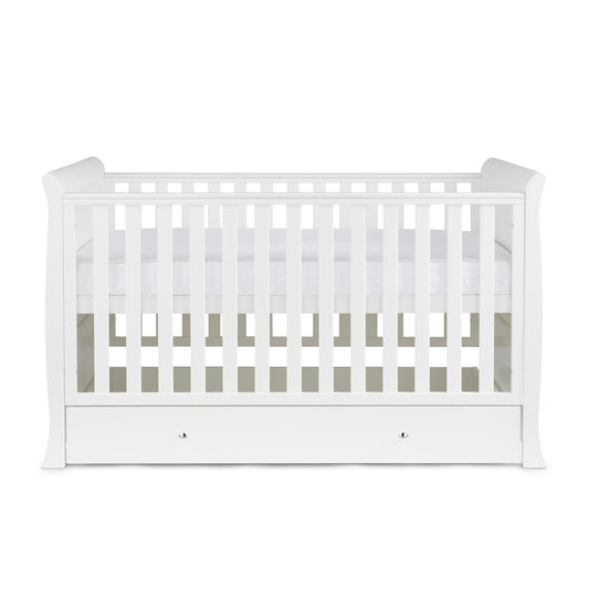 Ickle Bubba - Snowdon Classic Cot Bed and Fibre Mattress  - White