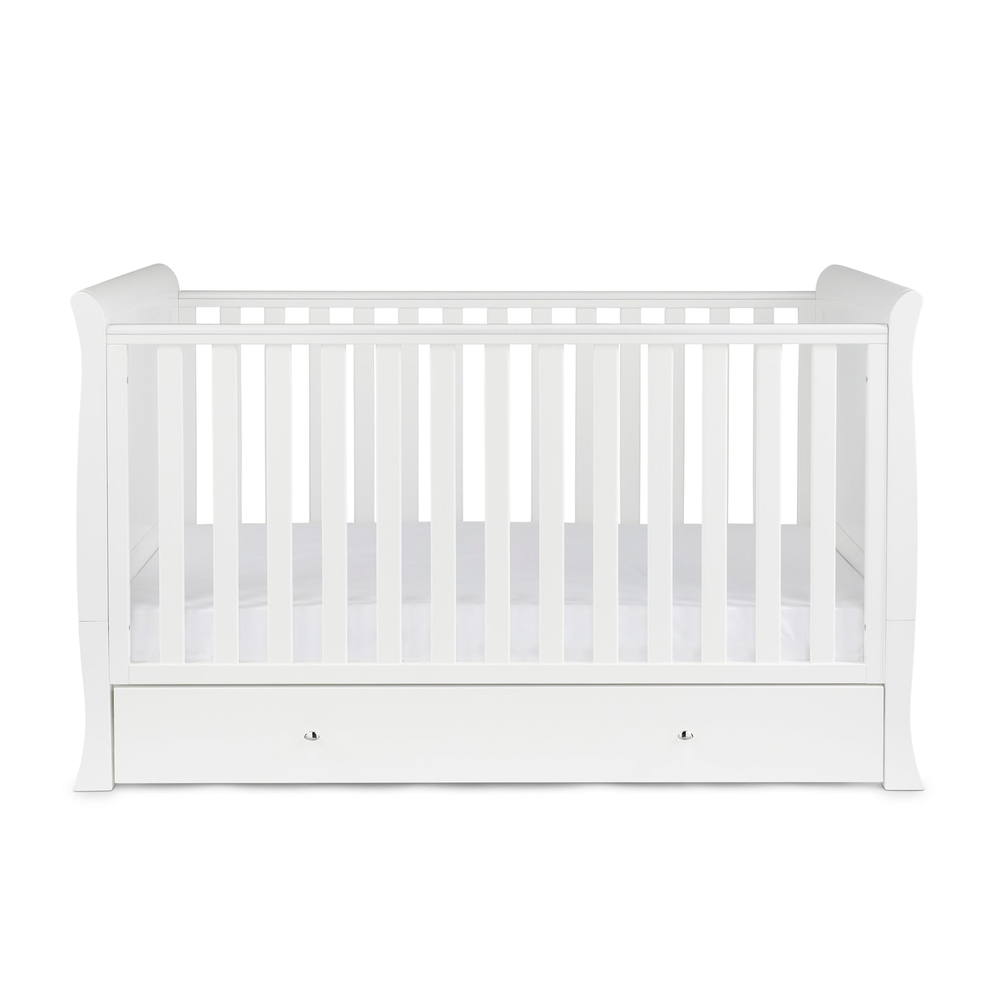 Ickle Bubba - Snowdon Classic Cot Bed and Fibre Mattress  - White