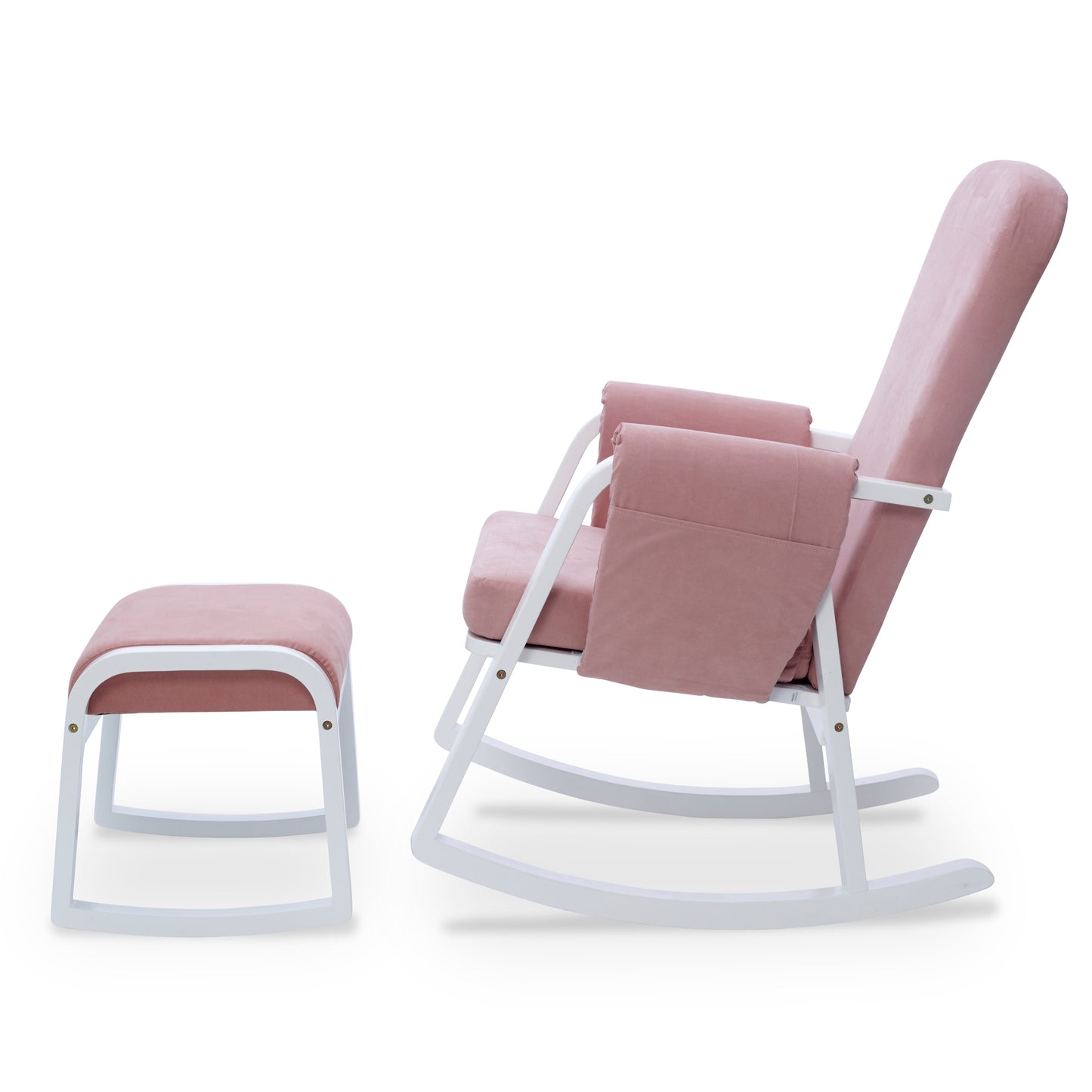 Ickle Bubba - Dursley Rocking Chair and Stool - Blush Pink