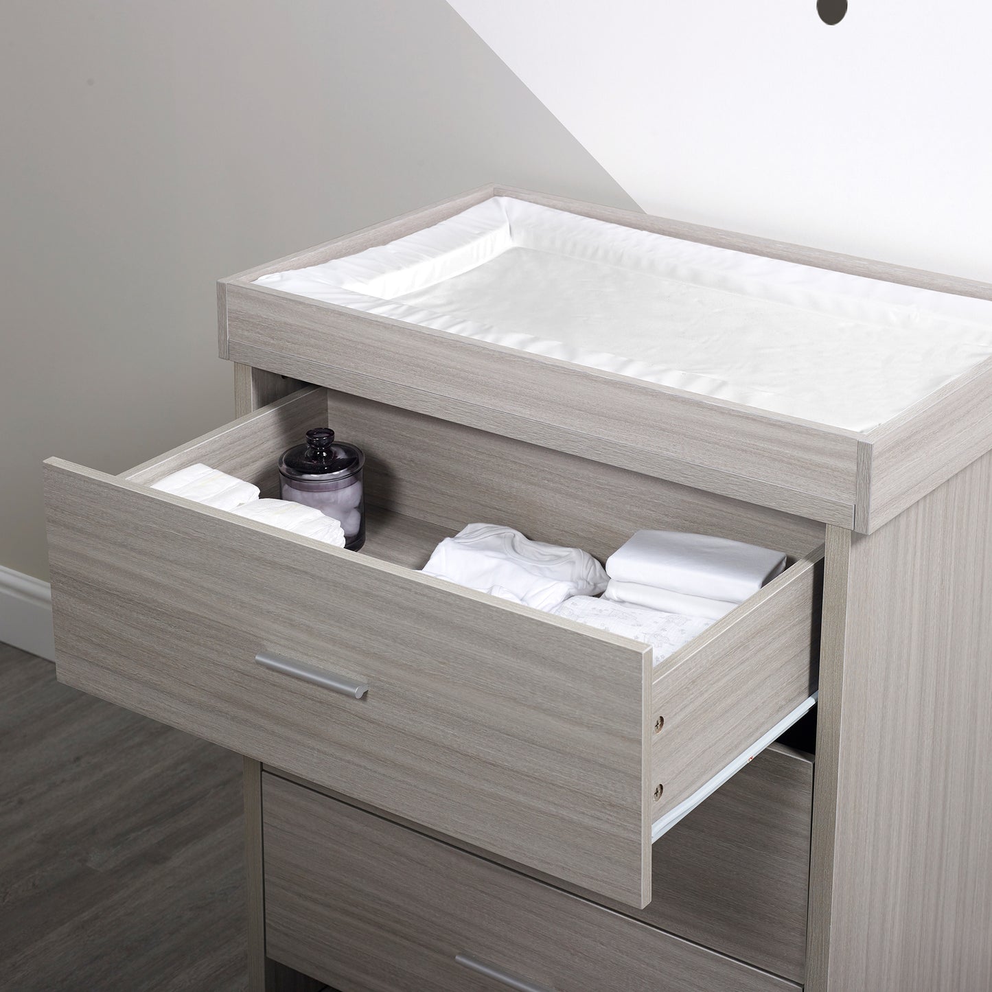 Ickle Bubba - Pembrey Changing Unit / Chest - Ash Grey