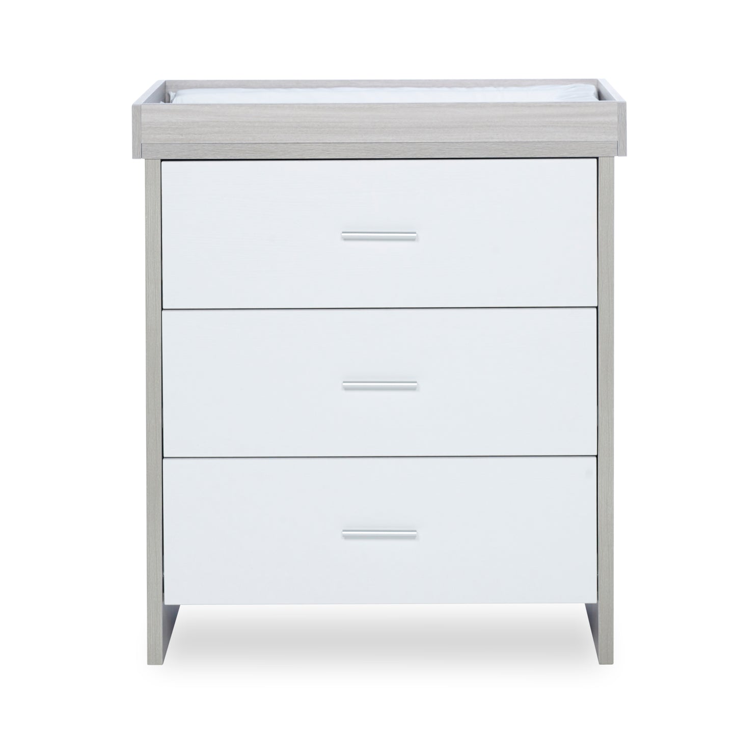 Ickle Bubba - Pembrey Changing Unit / Chest - Ash Grey & White