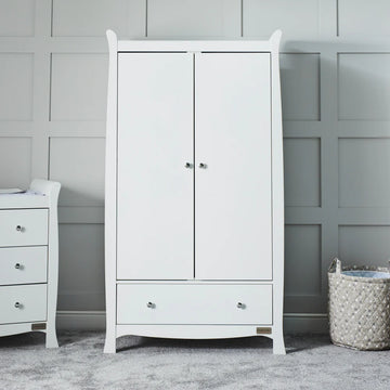 Ickle Bubba Snowdon Wardrobe – White | Modern & Practical Nursery Storage