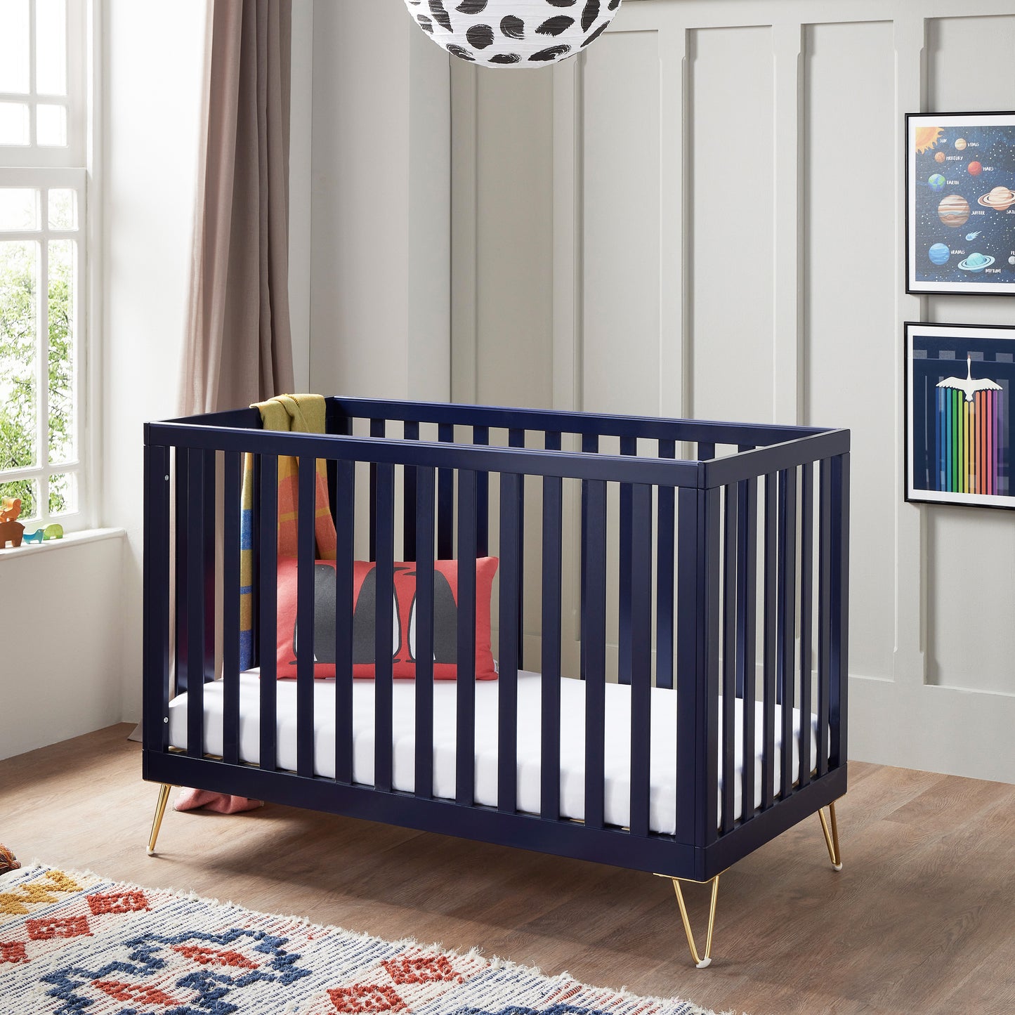 Babymore Mini Kimi Cot Bed - Midnight