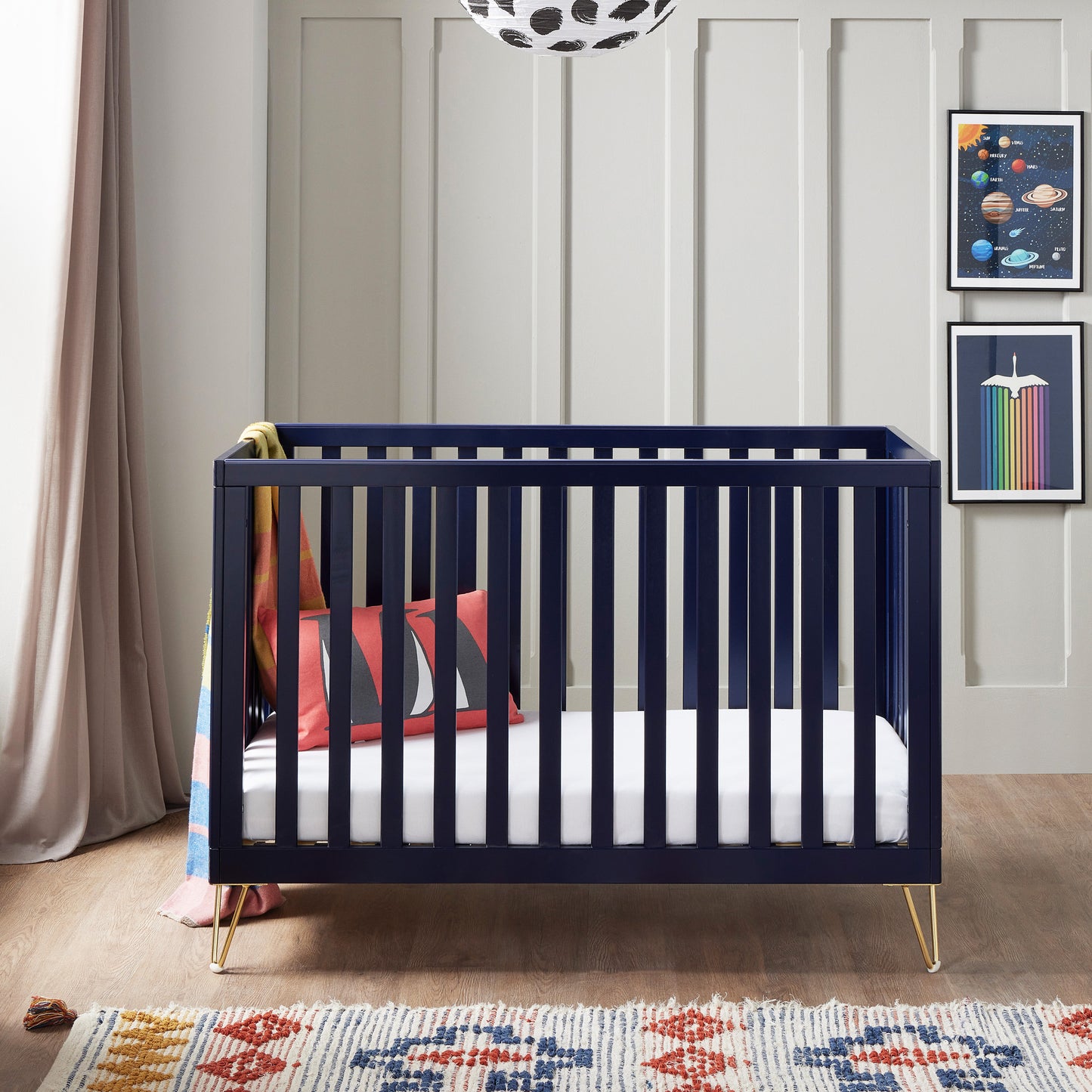 Babymore Mini Kimi Cot Bed - Midnight