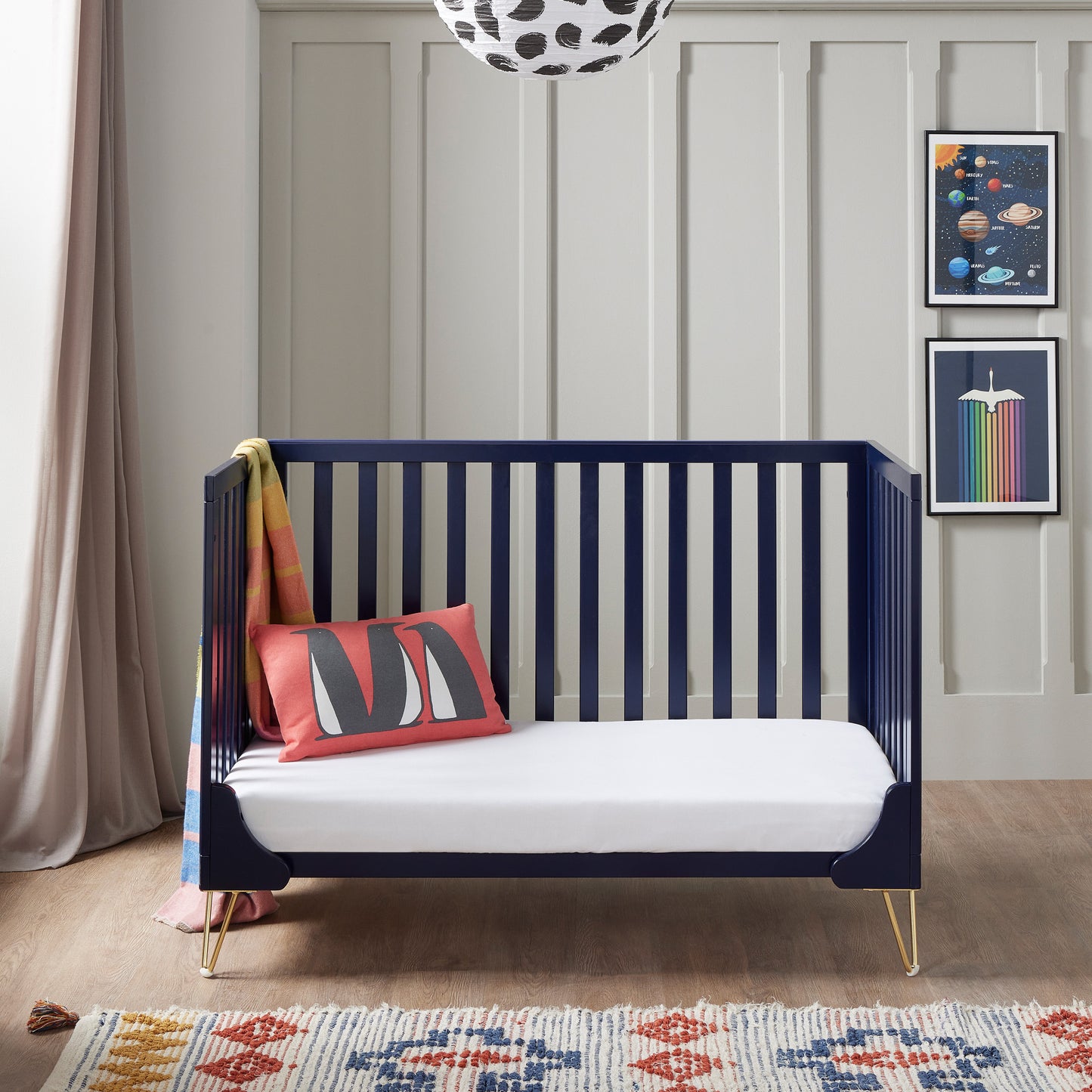 Babymore Mini Kimi Cot Bed - Midnight