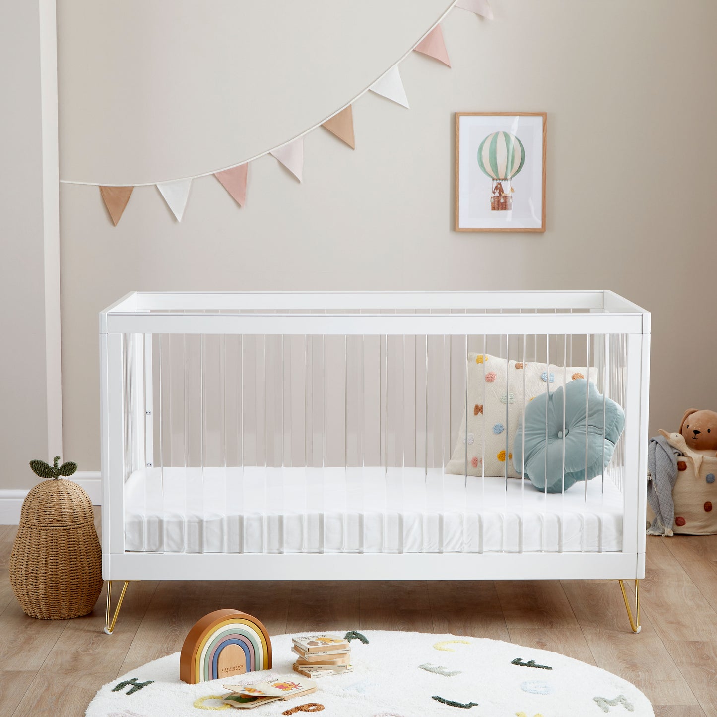 Babymore Kimi XL Acrylic Cot Bed