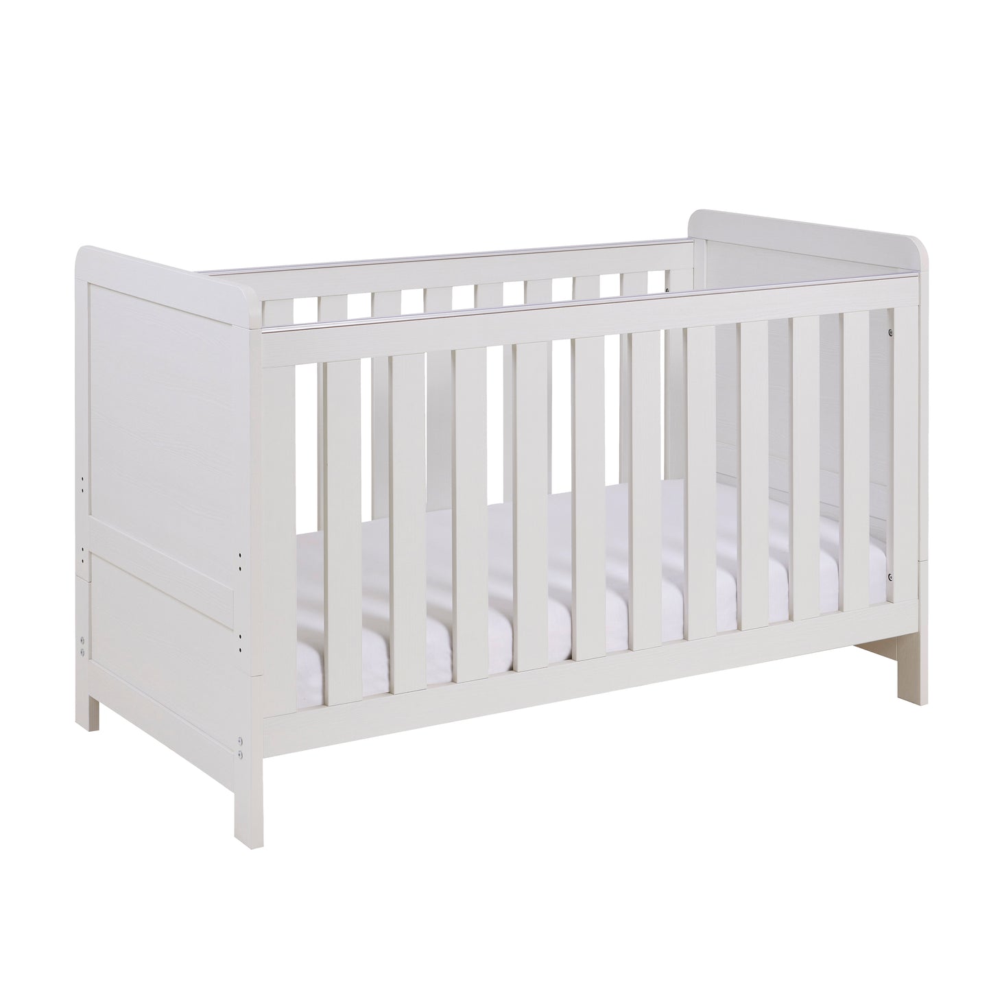 Babymore Caro Mini Cot Bed - White Wash