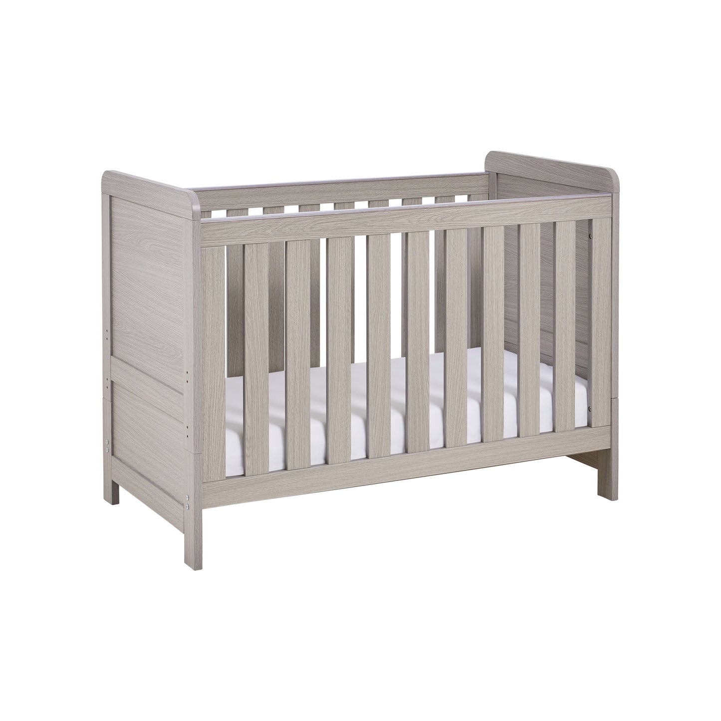 Babymore Caro Mini Cot Bed - White Wash