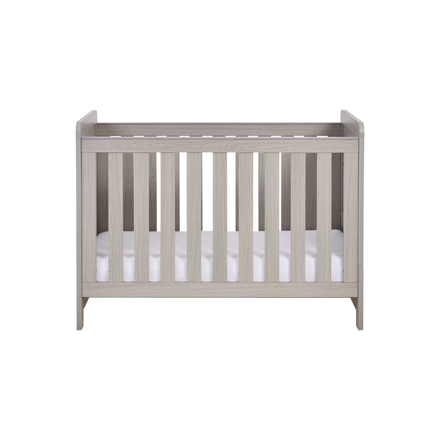 Babymore Caro Mini Cot Bed - White Wash