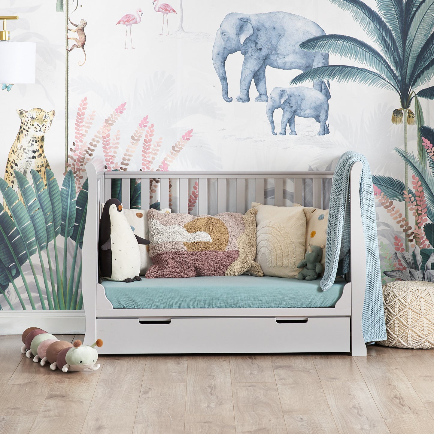 Stamford Mini Cot Bed - Warm Grey