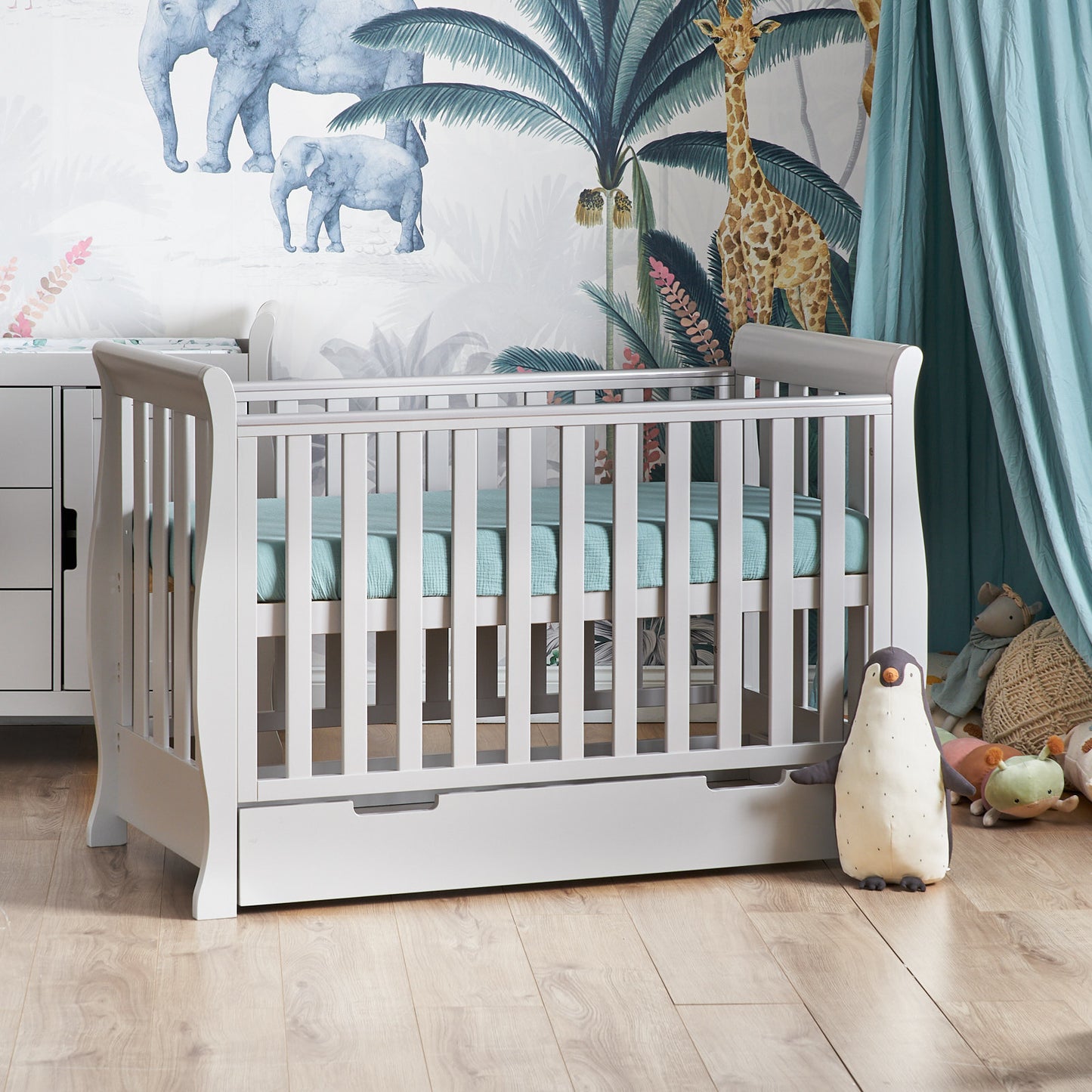 Stamford Mini Cot Bed - Warm Grey