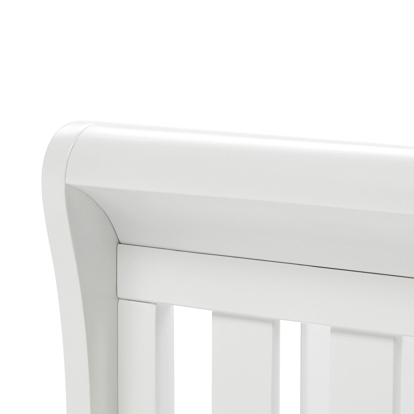 Babymore Mini Cot Bed Eva Sleigh Cot Bed Dropside with Drawer - White