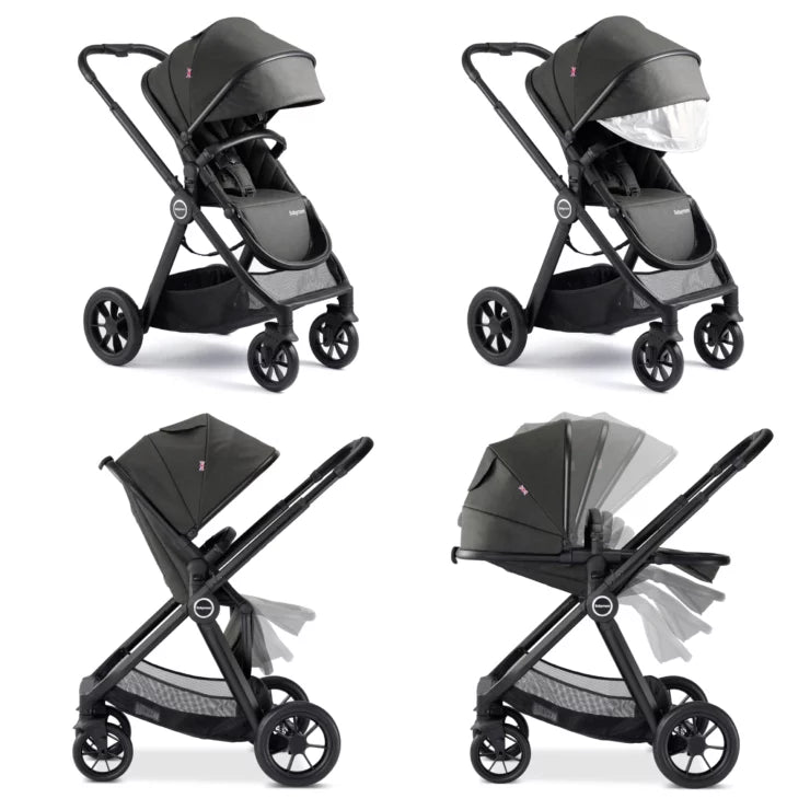 Babymore MeMore V2 Pram Pushchair - Black