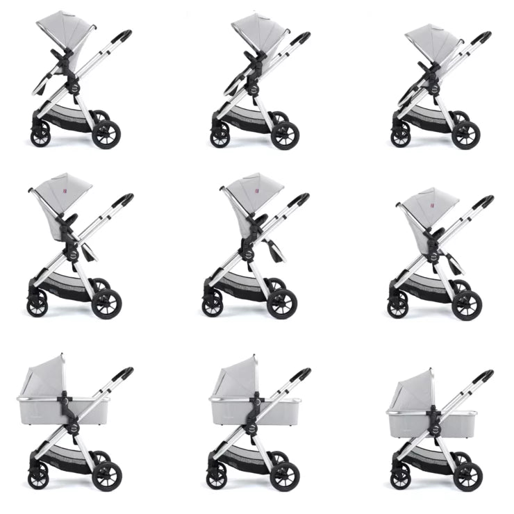 Babymore MeMore V2 Pram Pushchair - Silver Grey