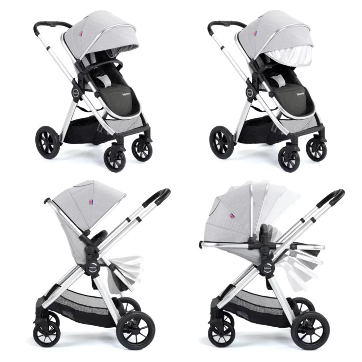 Babymore MeMore V2 Pram Pushchair - Silver Grey