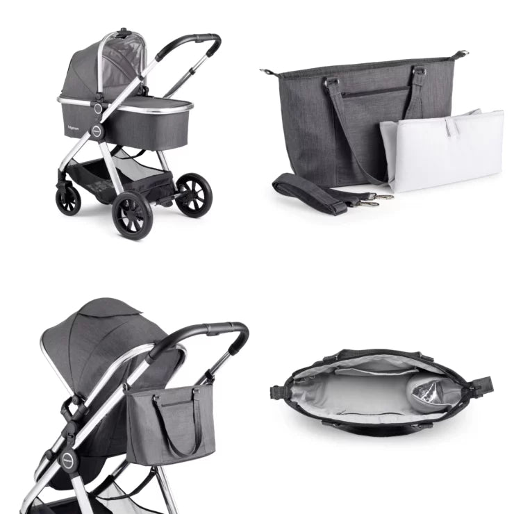 Babymore Memore V2 Travel System 13 Piece Coco with Base - Chrome