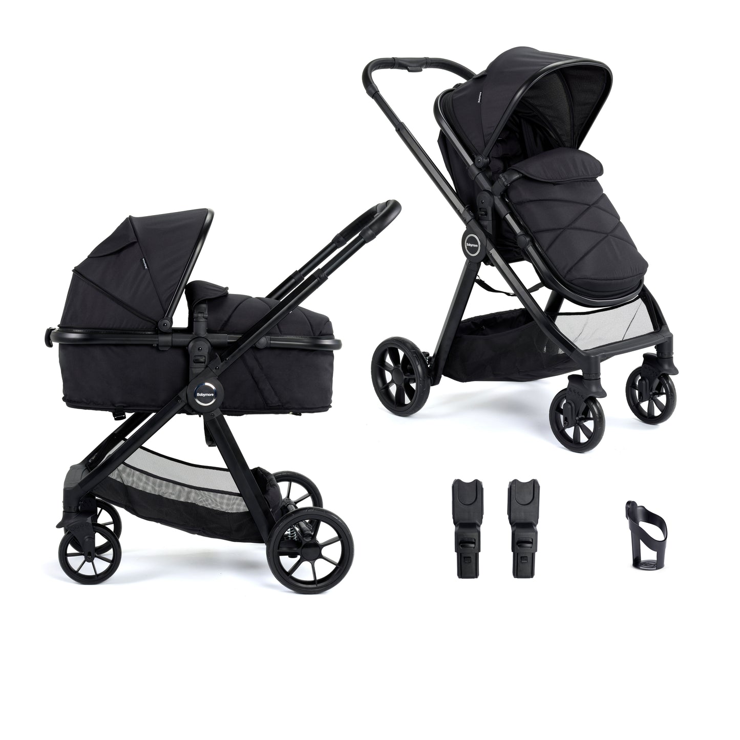 Babymore Mimi Pram & Pushchair - Black **