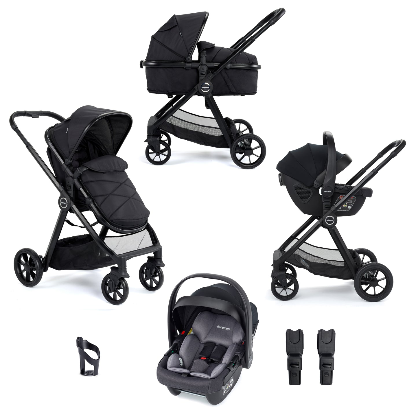 Babymore Mimi Travel System Coco Car Seat - Black **